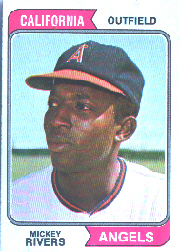 1974 Topps Baseball Cards      076      Mickey Rivers